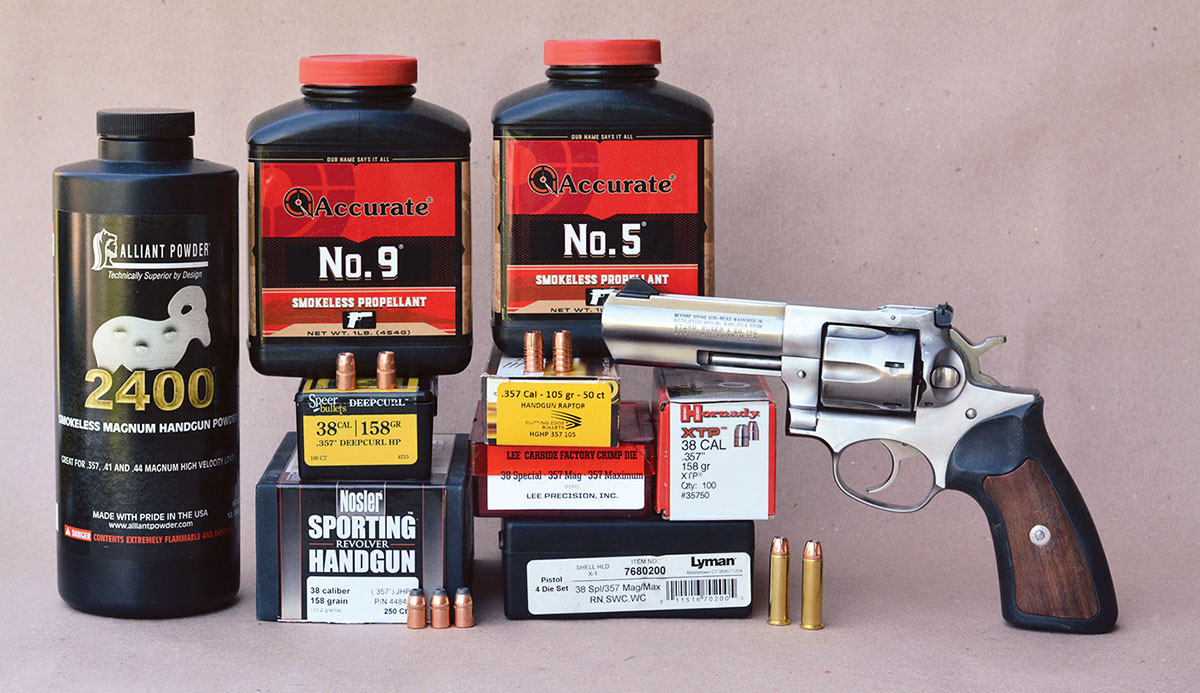 In addition to factory ammunition, Brian developed 357 Magnum handloading data for the Ruger GP100.